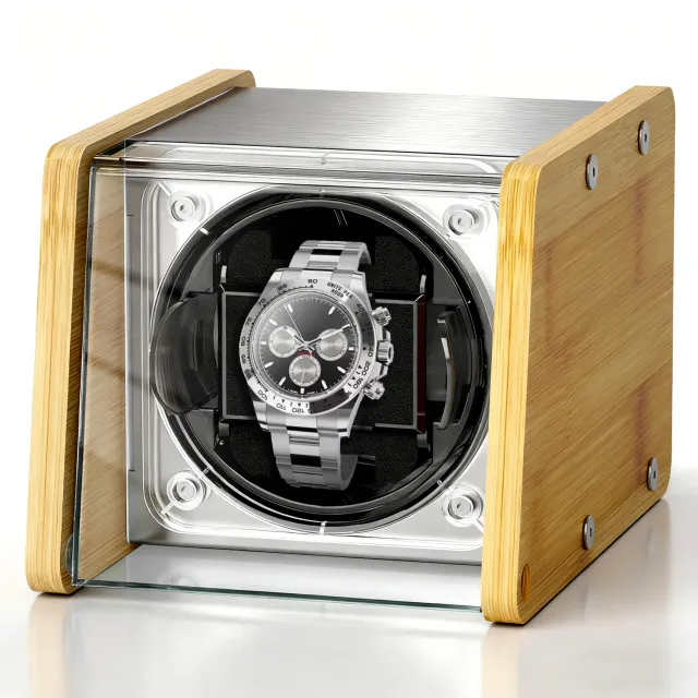 Watch Winder Smith bamboe watchwinder met timer